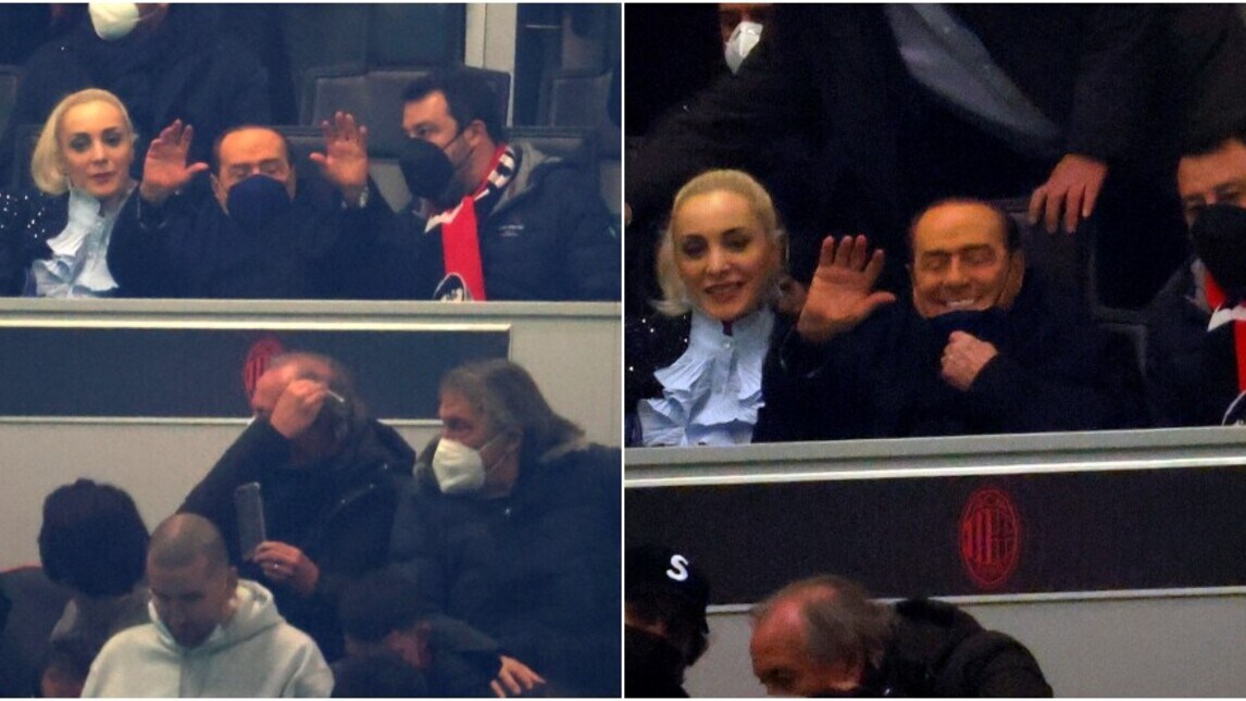Berlusconi torna a S.Siro: al suo fianco la compagna Marta e Salvini