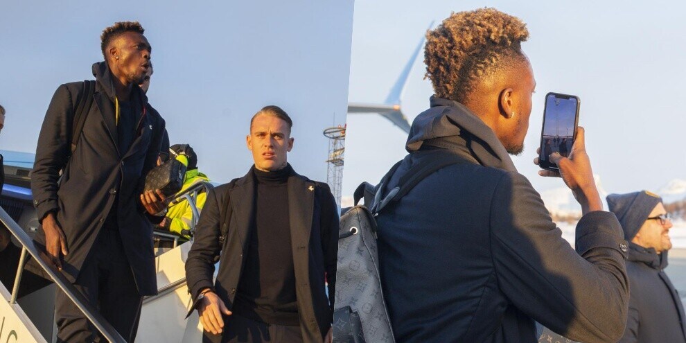 La Roma è a Bodo: Abraham stregato riprende col telefono