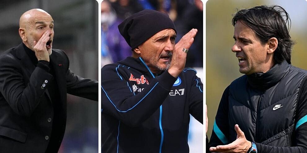 Pioli, Inzaghi e Spalletti: scudetto per la prima volta