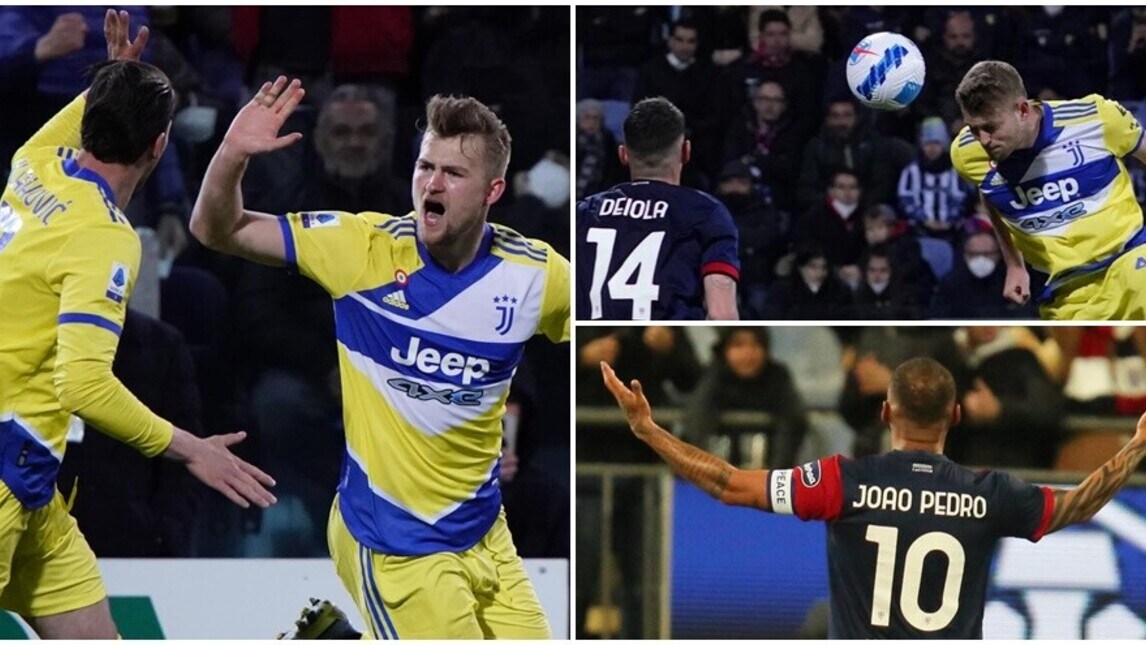 La Juve ribalta il Cagliari: Allegri di rimonta con De Ligt e Vlahovic