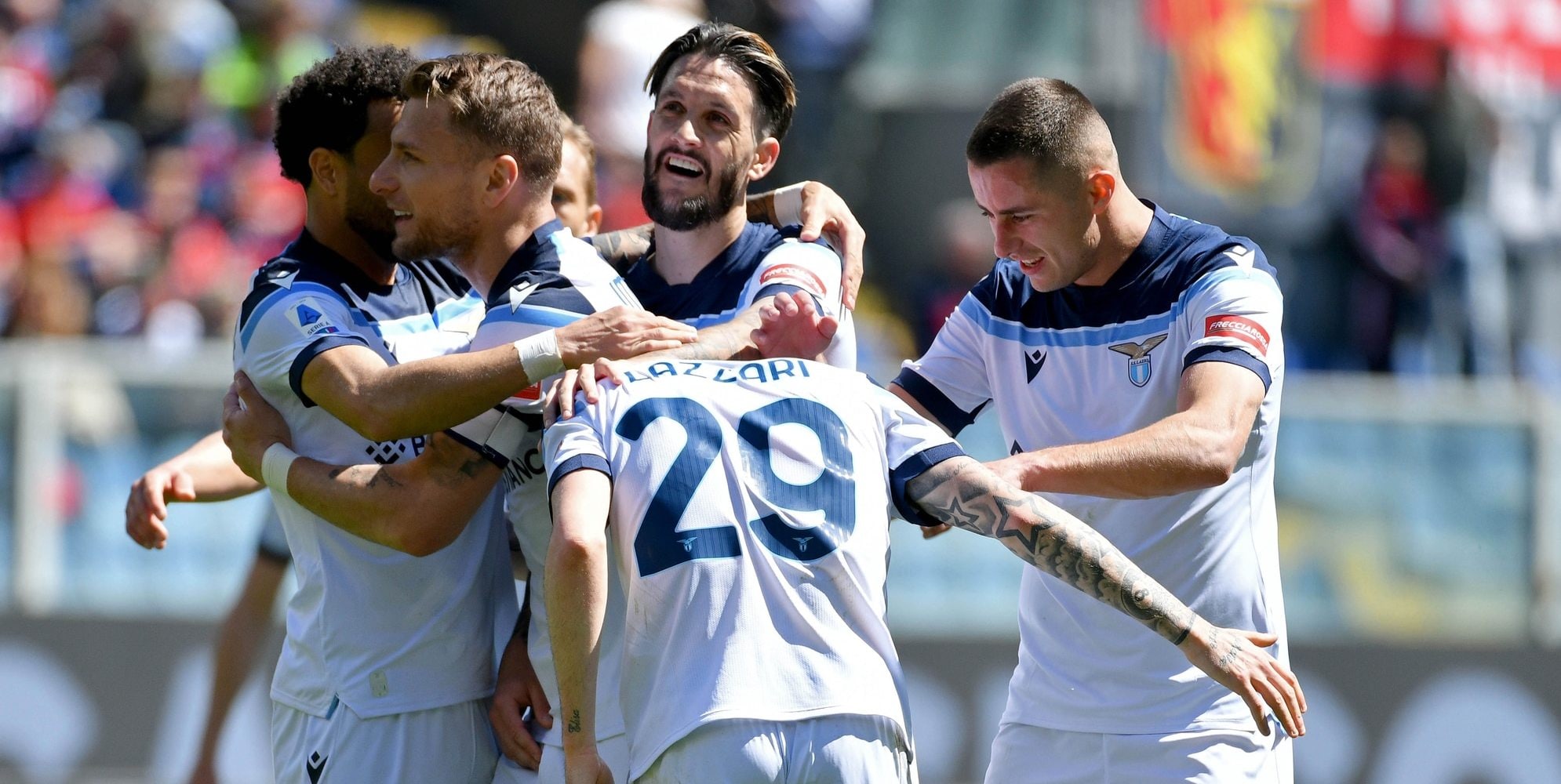 Tripletta di Immobile e gioiello di Marusic: la Lazio travolge il Genoa