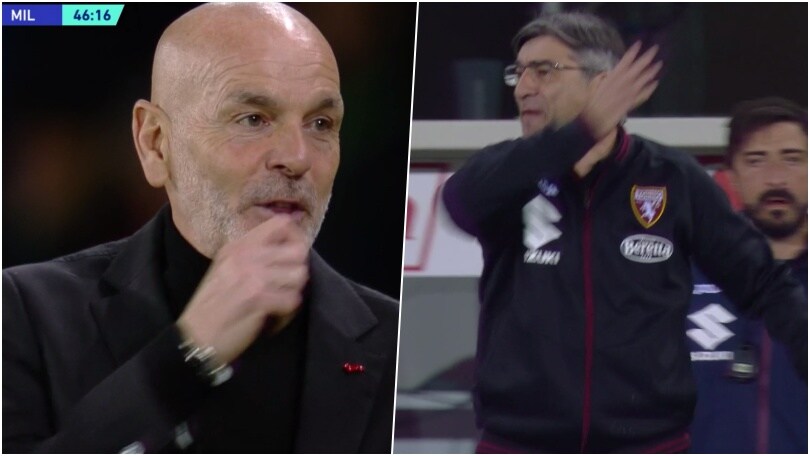 Pioli e Juric, battibecco in panchina durante Torino-Milan: cosa ha urlato l'allenatore del Milan