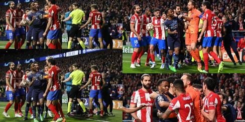 Atletico Madrid-Manchester City: nervi tesi nel finale, scoppia la rissa in campo