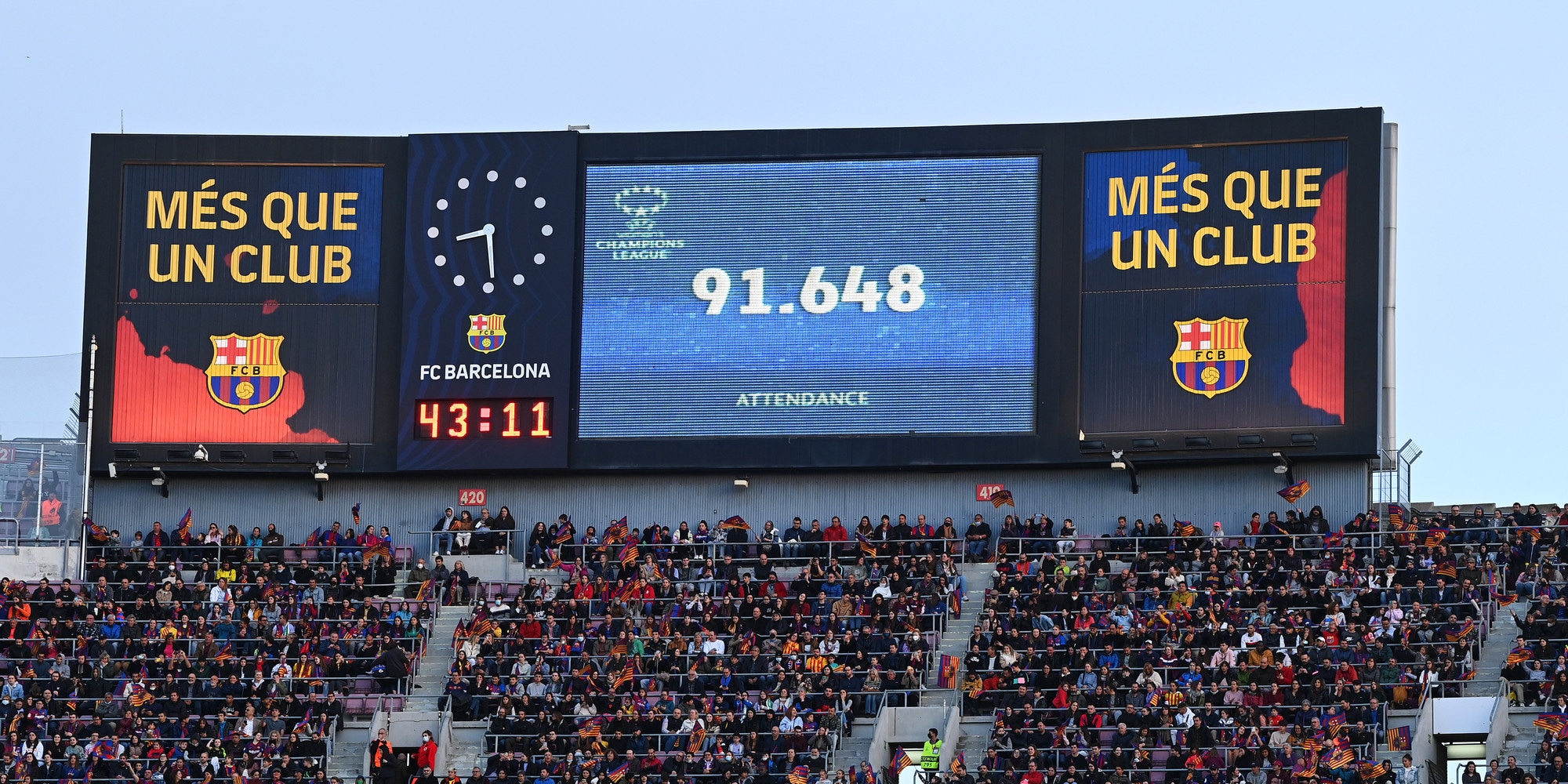 Barcellona, nuovo record per il calcio femminile: 91.648 spettatori