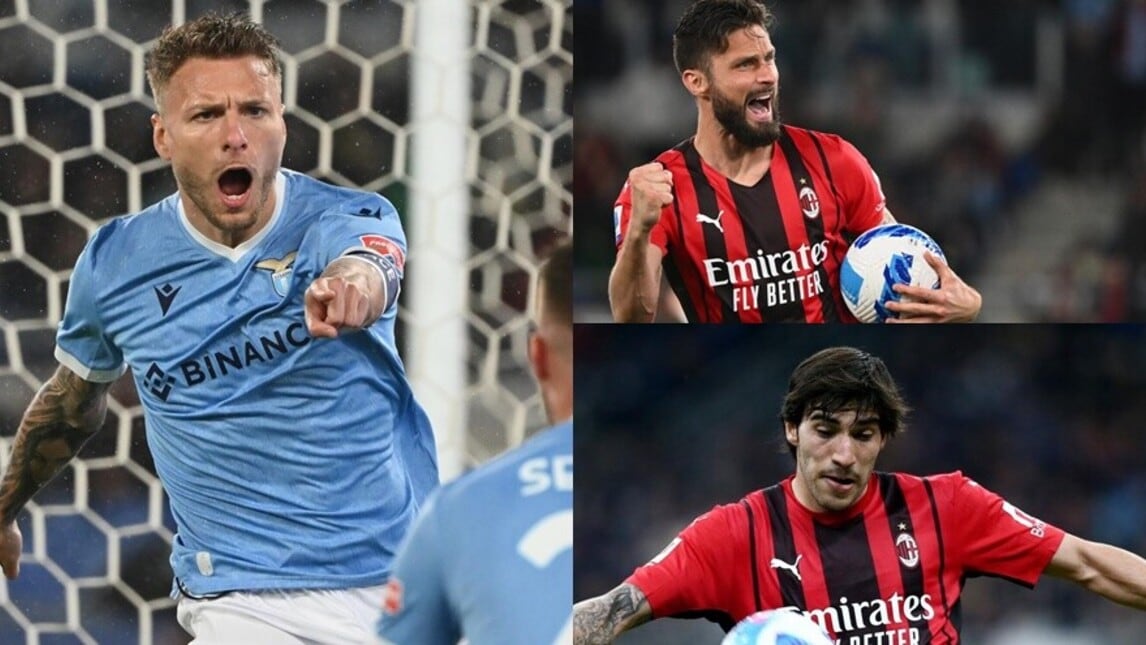 Immobile illude la Lazio, Giroud e Tonali lanciano il Milan