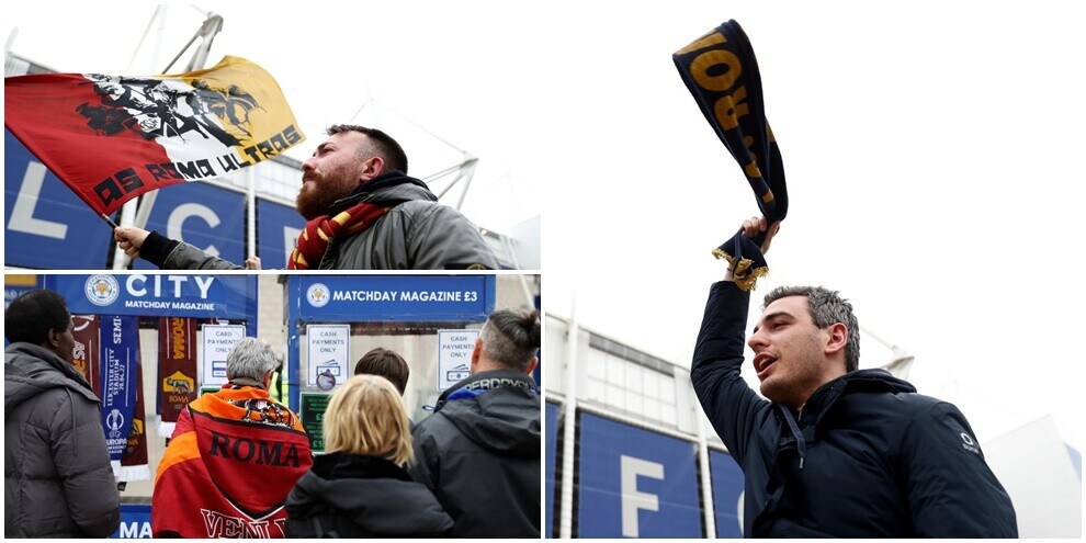 Leicester-Roma: i tifosi giallorossi al King Power Stadium