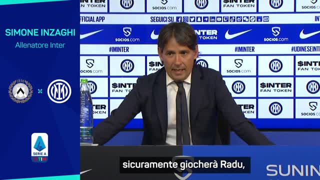 Inzaghi: "Se Handanovic non ce la fa gioca Radu"