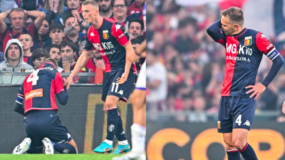Genoa, Criscito in lacrime dopo il rigore sbagliato nel derby