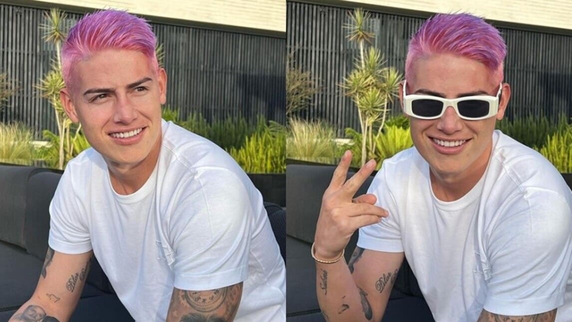 James Rodriguez cambia look: i capelli fucsia fanno impazzire i social