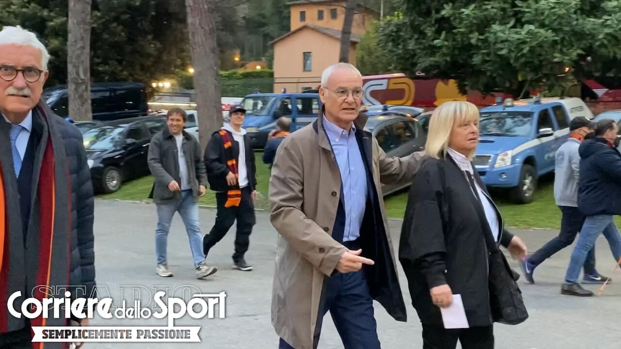 Roma-Leicester, all’Olimpico è arrivato anche Claudio Ranieri