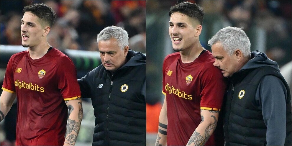 FOTO Mourinho-Zaniolo, le parole dello Special One e l'abbraccio