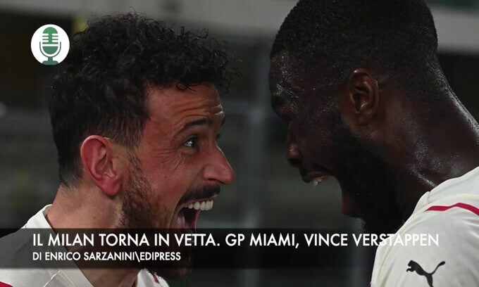 Il Milan torna in vetta. Gp Miami, vince Verstappen