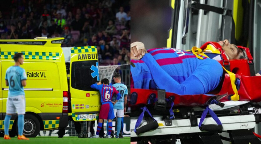 Araujo, che paura al Camp Nou: anche l'ambulanza in campo