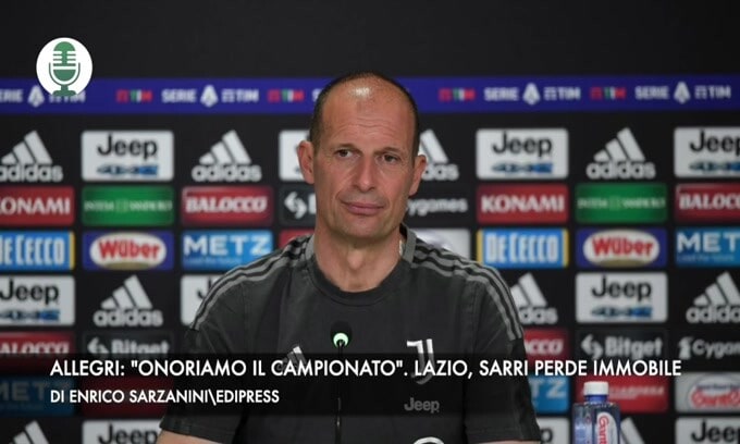 Allegri: "Onoriamo il campionato". Lazio, Sarri perde Immobile