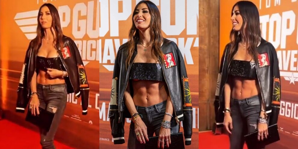 Elisabetta Gregoraci, che look: forme e muscoli in vista sul red carpet