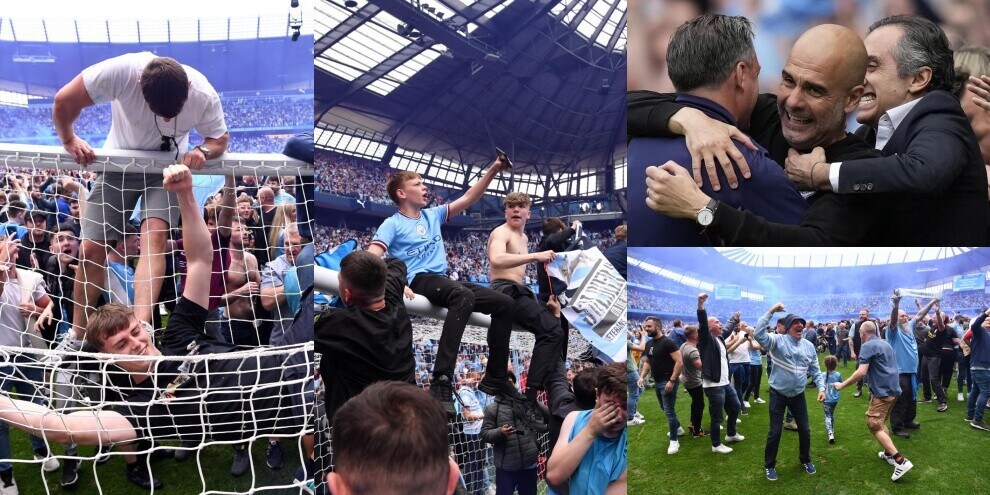 City campione, pazza festa dei tifosi e di Guardiola!