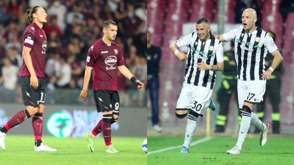 Salernitana, batosta con l'Udinese ma obiettivo raggiunto: è salva