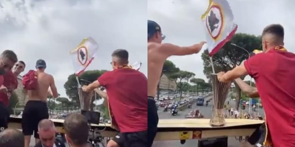 El Shaarawy e Zaniolo, che show sul bus della Roma!