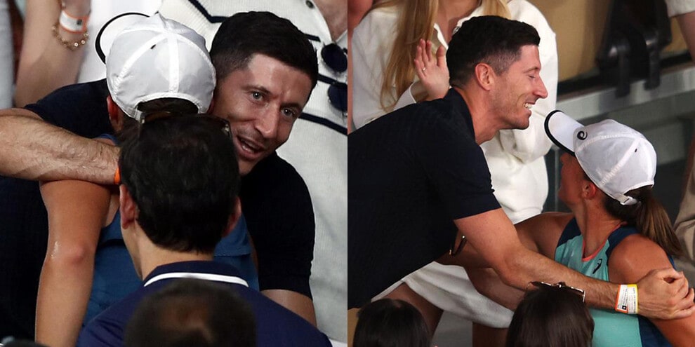 Sorpresa Swiatek: c'è Lewandowski a celebrarla al Roland Garros