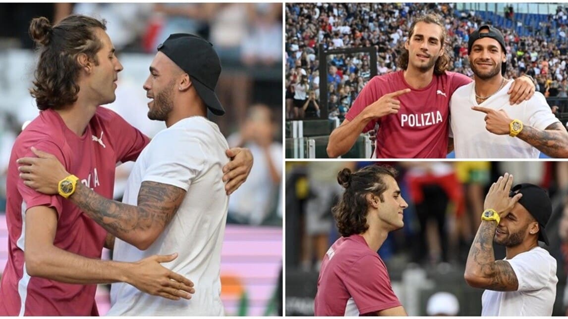 Golden Gala, Jacobs e Tamberi osannati dai tifosi all'Olimpico