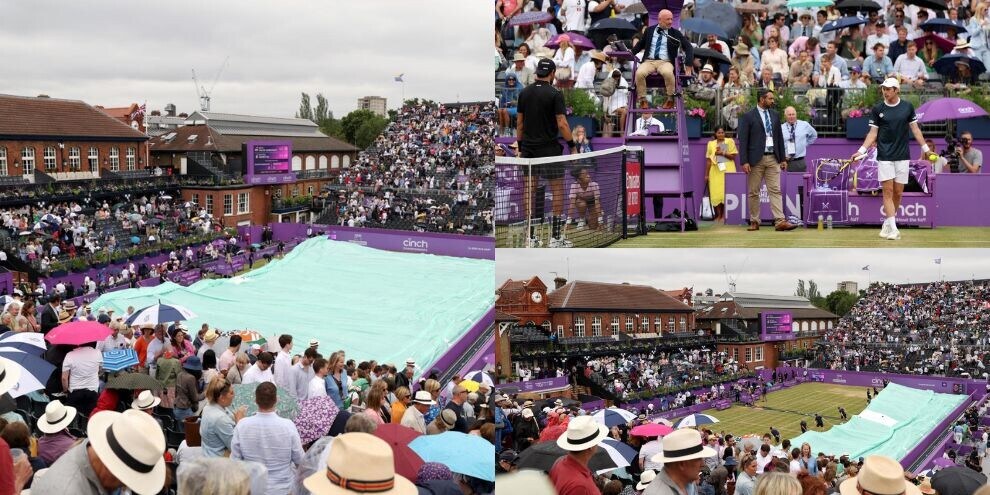 Berrettini-Van de Zandschulp: semifinale al Queen's sospesa per pioggia