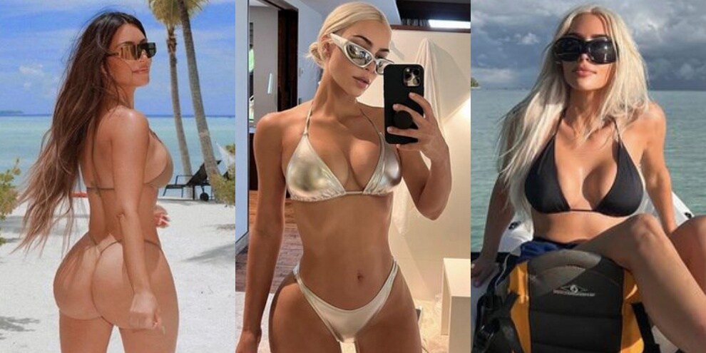 Kim Kardashian e il bikini metallico che infiamma i social
