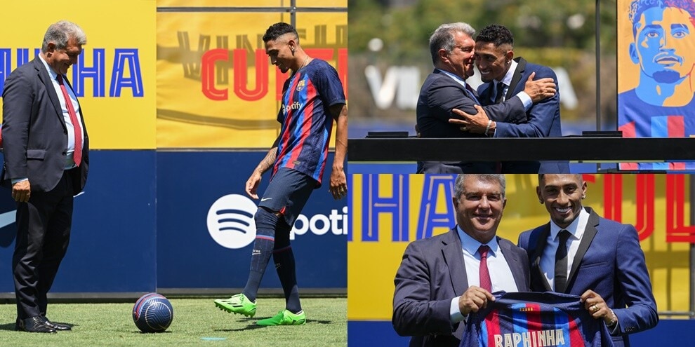 Raphinha al Barcellona: passaggi con Laporta e presentazione ufficiale