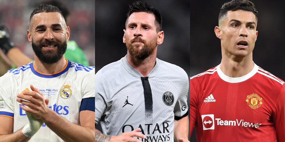 Benzema, Messi, Cristiano Ronaldo: quantos tops expiram em 2023