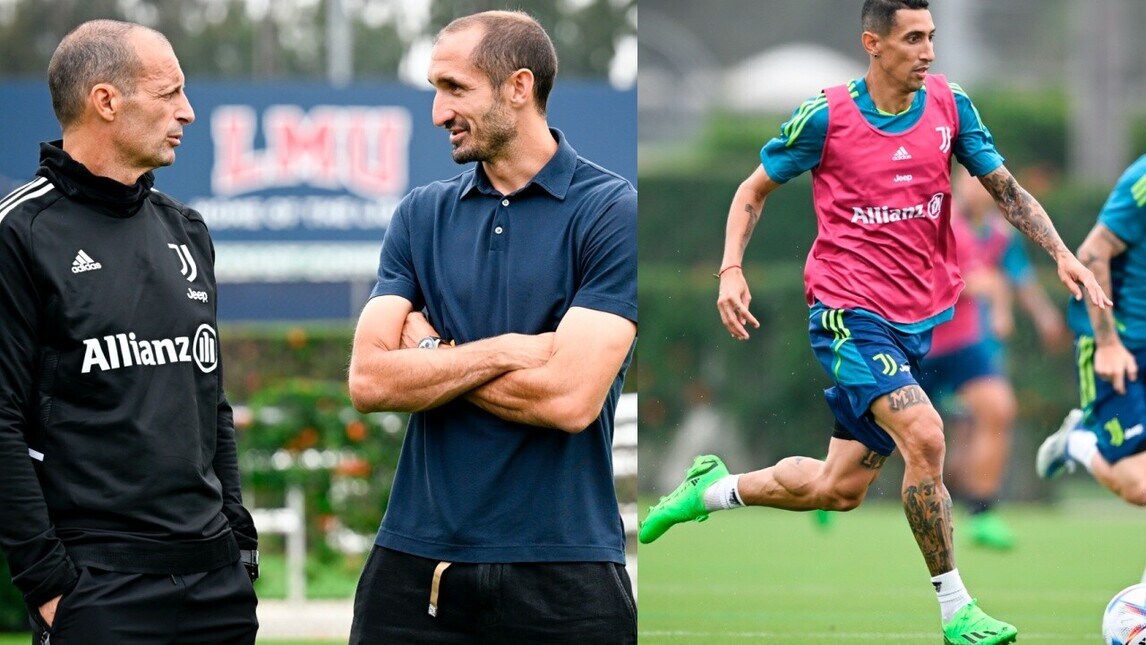 Juve, allenamento a Los Angeles con la sorpresa Chiellini