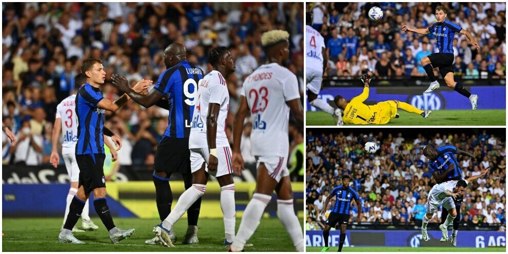 Inter, doppia rimonta firmata Lukaku e Barella: 2-2 col Lione