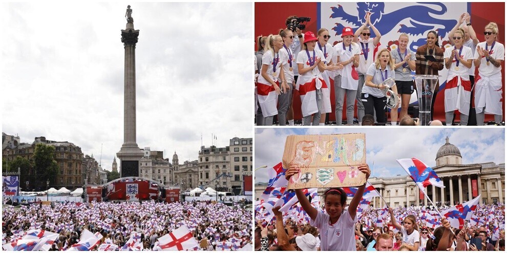 Euro donne, festa a Trafalgar Square per l'Inghilterra campione