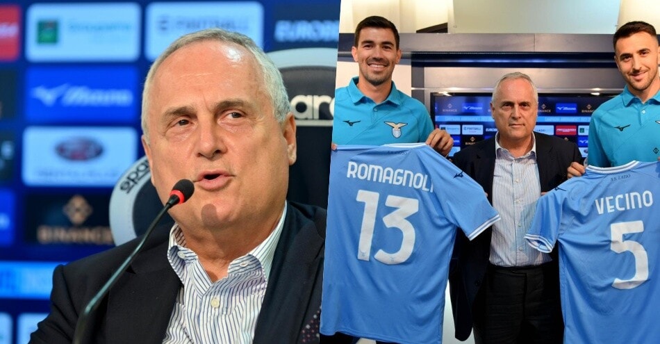 Lazio, Lotito presenta Romagnoli e Vecino: ecco le foto ufficiali