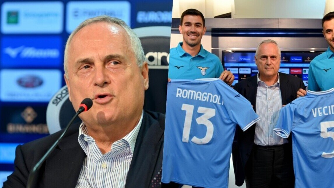 Lazio, Lotito presenta Romagnoli e Vecino: ecco le foto ufficiali