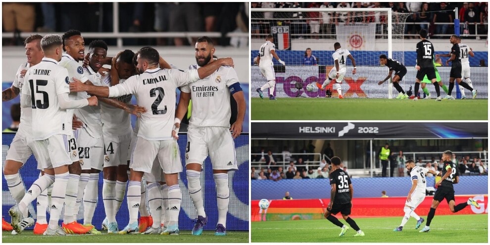 Alaba e Benzema regalano la Supercoppa al Real Madrid: 2-0 all'Eintracht