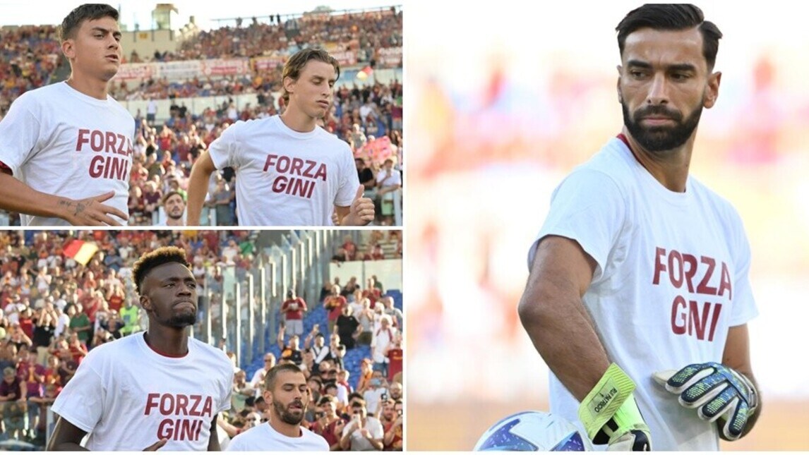 Roma, sulla maglia la dedica a Wijnaldum: "Forza Gini"