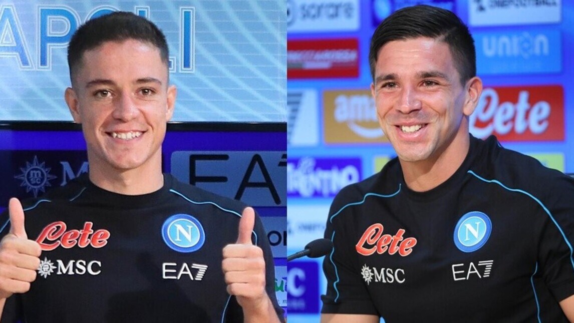 Il Napoli presenta Raspadori e Simeone: le immagini della conferenza