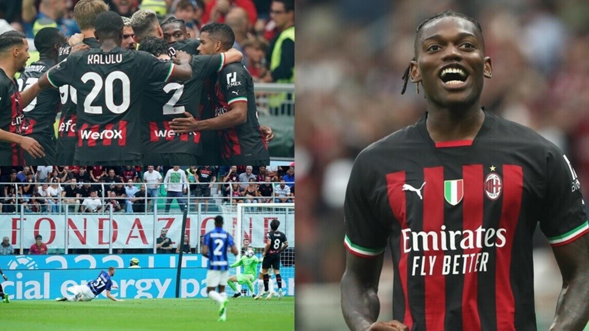 Show di Leao, doppietta ed assist: il Milan batte l'Inter 3-2