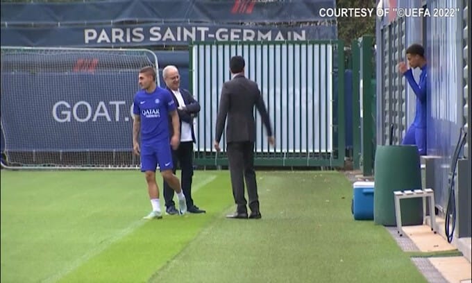 Psg, Al-Khelaifi osserva l'allenamento dei campioni di Francia