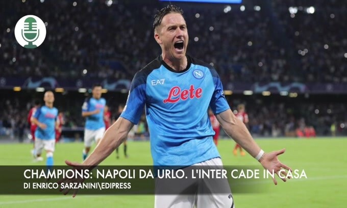 Champions: Napoli da urlo. l'Inter cade in casa