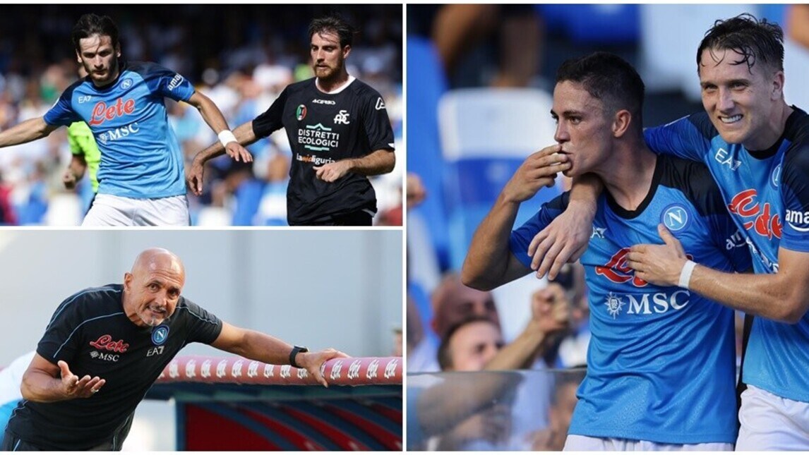 Lampo Raspadori e Spezia ko: il Napoli si prende la vetta