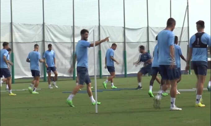 Lazio, allenamento prima di volare in Danimarca