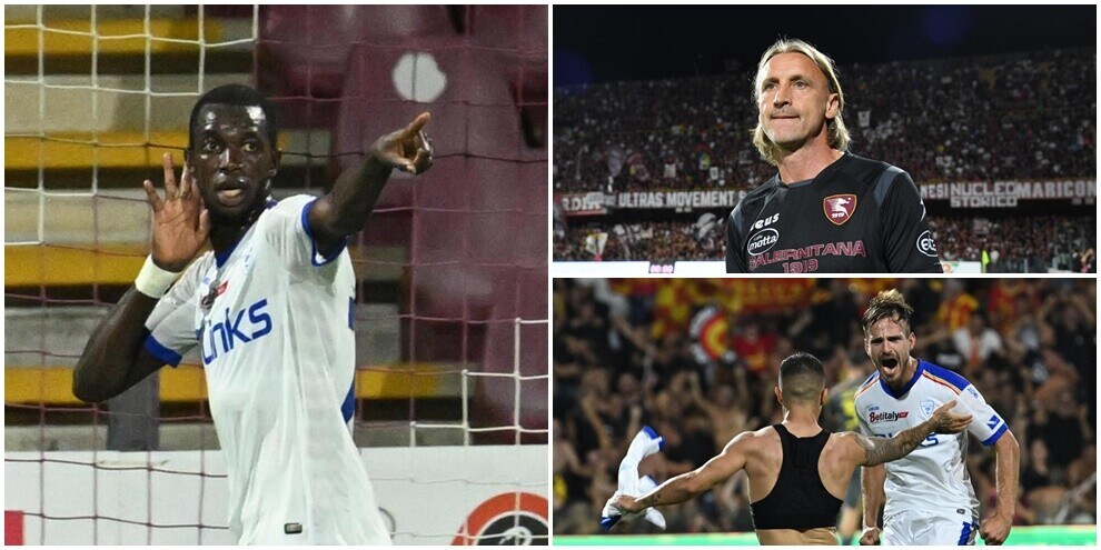 Salernitana ko: il Lecce sbanca l'Arechi con Ceesay e Strefezza