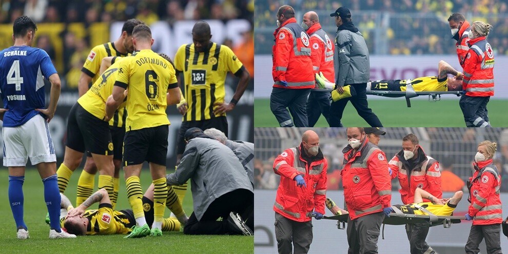 Borussia Dortmund in ansia per Reus: esce in lacrime in barella