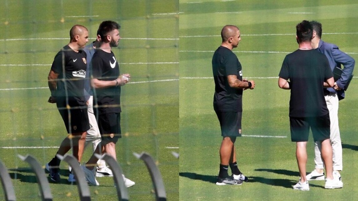 Benevento, inizia l'era Cannavaro: già in campo con lo staff