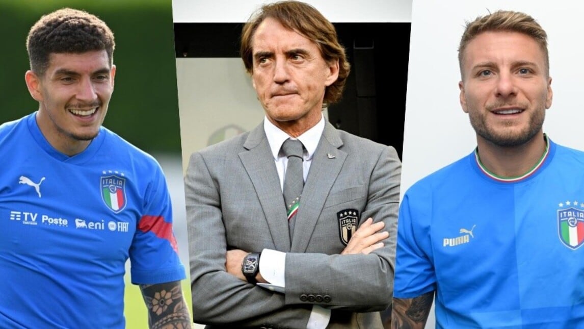 La probabile formazione di Mancini per Italia-Inghilterra