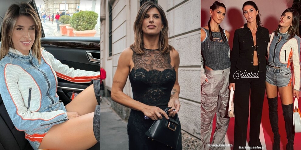 Elisabetta Canalis alla Milano Fashion Week: meglio il look sportivo o elegante?