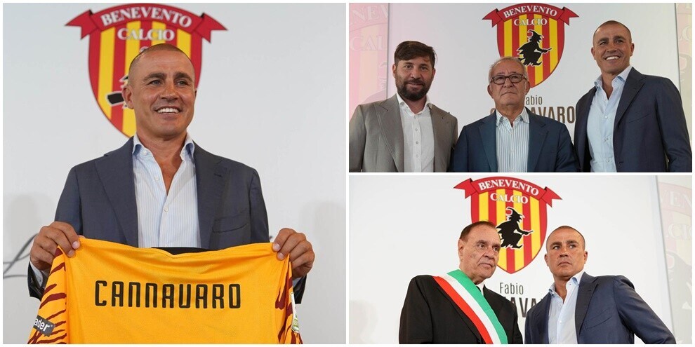 Benevento, via all'era Cannavaro: la presentazione dell'ex azzurro