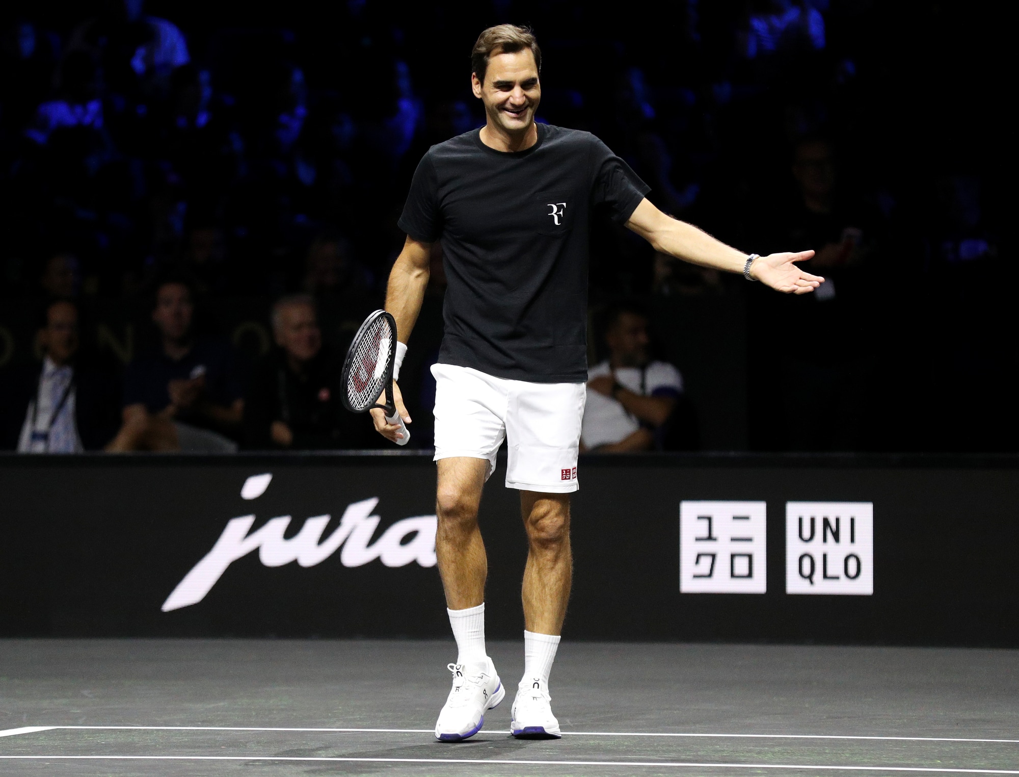 T-shirt Federer Laver Cup Uniqlo - Blanc - Taille L - Coton/polyester