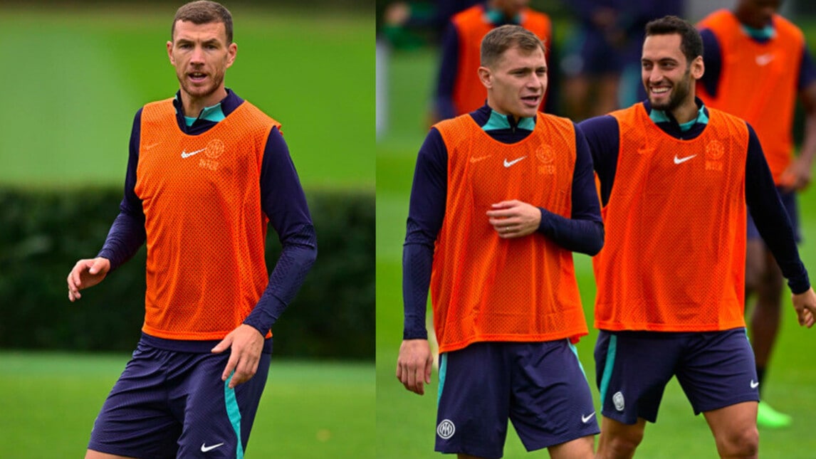 Inter: Dzeko scalpita per la Roma, Calhanoglu scherza con Barella