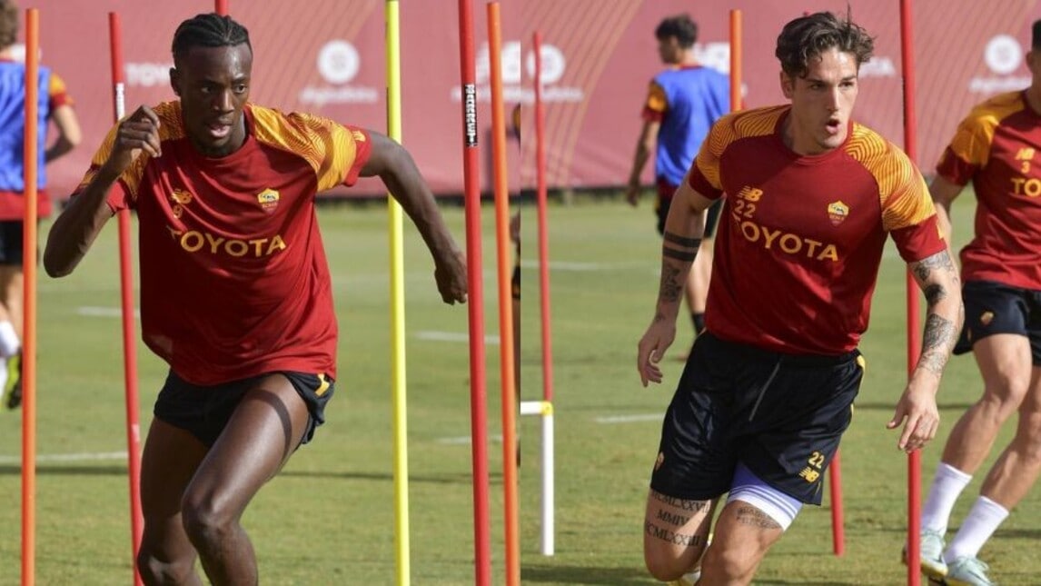 Zaniolo e Abraham con intensità: la Roma prepara l'Inter